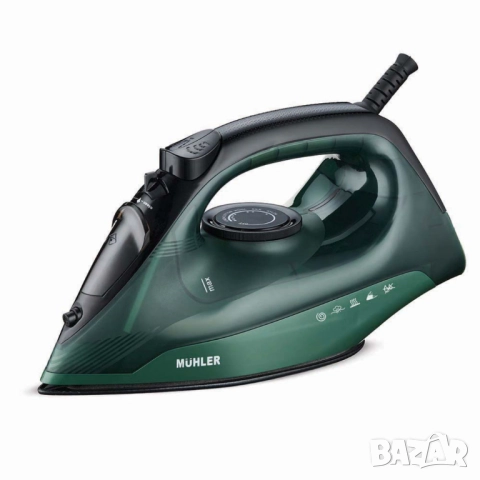 Парна ютия Muhler SI-2520C, 2400W, керамична плоча, паров удар, против прокапване и котлен камък, снимка 3 - Форми - 51974476