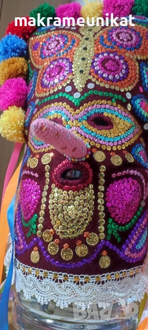 Кукерска маска, гугла, ръчна изработка, капашон,Новодел, Сурва, Кукерландия, снимка 8 - Колекции - 42880006