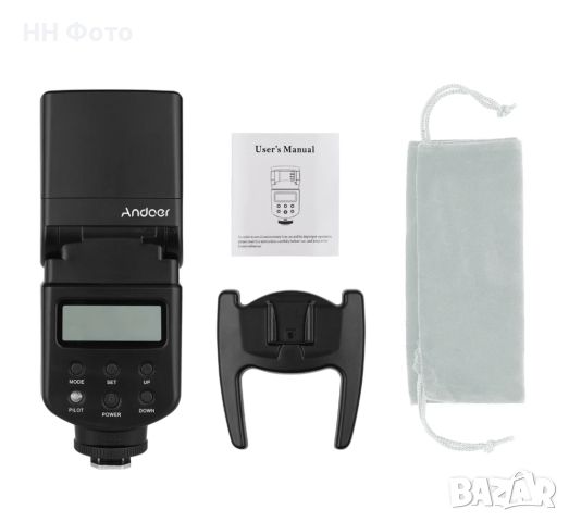 Светкавица Andoer за Canon , Nikon , Sony , Olympus , Pentax, снимка 8 - Светкавици, студийно осветление - 46302133