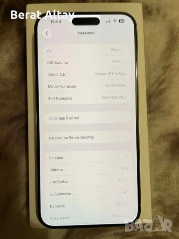 İphone 15 Pro Max 256GB  %86 процента батерия , снимка 3 - Apple iPhone - 53772246