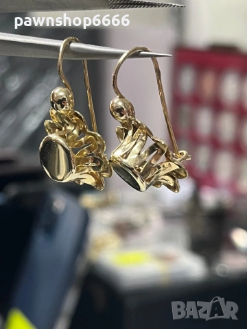 Златни обеци 14 карата 4,88 грама , снимка 2 - Обеци - 53957442