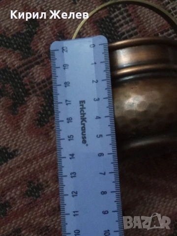 Малко медно котле с дръжка 54266, снимка 3 - Антикварни и старинни предмети - 53639411