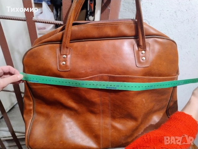 Голяма кожена чанта за път / Сак от естествена кожа, снимка 6 - Чанти - 52594140
