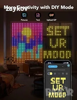 Светлини за завеси Govee, интелигентни LED светлини, стенни лампи с промяна на цвета, снимка 3 - Лед осветление - 47032281