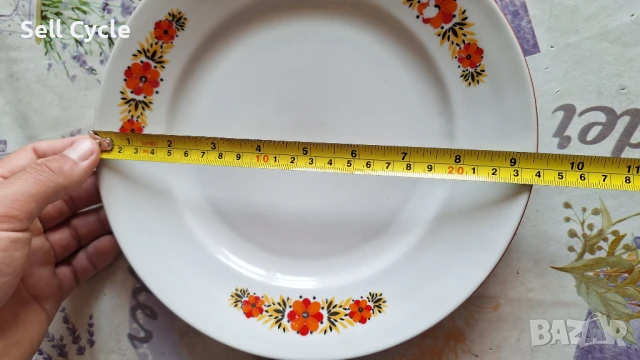 ✅БЪЛГАРСКА ПОРЦЕЛАНОВА ЧИНИЯ - МОТИВИ МАЙСКО ЦВЕТЕ - РАЗГРАД❗, снимка 3 - Чинии - 51103168