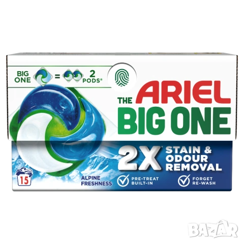 Ariel The Big One PODS® за пране Alpine Fresh 15 бр