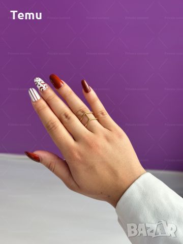 Дамски пръстен от медицинска стомана с нежни линии деликатна елегантност, снимка 1