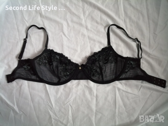 60H черен дантелен сутиен марка Change Lingerie (колекция Intimate), снимка 3 - Бельо - 52899953