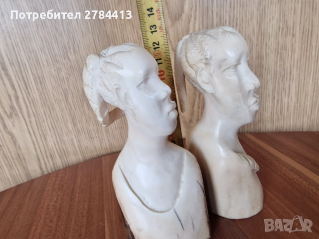 Статуетки от слонова кост 13 см. 535 гр. Разпродажба, снимка 5 - Статуетки - 52083153
