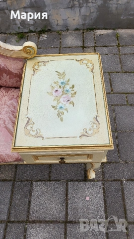 Красива барокова пейка и стол, снимка 9 - Столове - 54234144