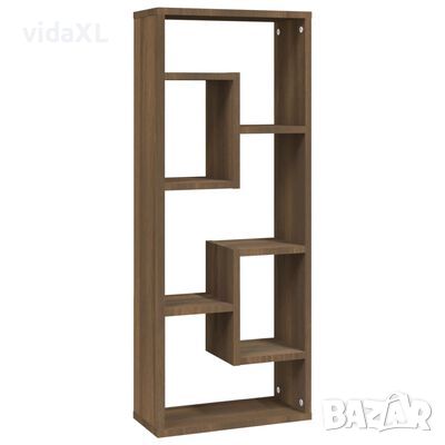 vidaXL Стенен рафт, кафяв дъб, 36x16x90 см, инженерно дърво(SKU:815848, снимка 1 - Други - 46275850