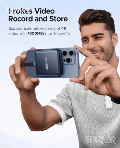 ORICO 1TB магнитен външен SSD, 4K ProRes HDR запис и съхранение, USB 3.1 Gen2, снимка 6 - Друга електроника - 49840675