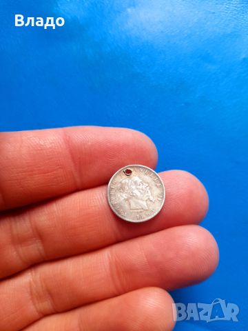 Сребърна монета 20 чентезими 1863, снимка 2 - Нумизматика и бонистика - 45714661