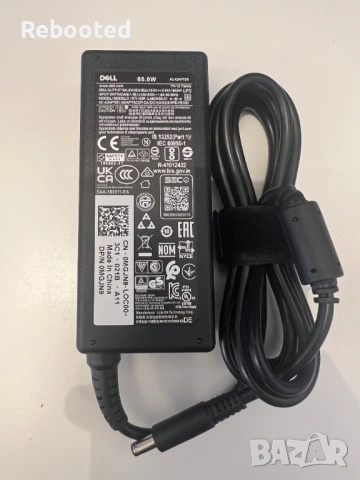 Оригинално Dell зарядно 65W – малка кръгла букса 4.5 mm x 3.0 mm 