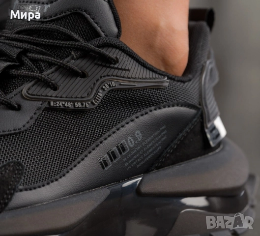 Дамски черни обувки, маратонки,кецове Exclusive jeans, снимка 3 - Маратонки - 52584084