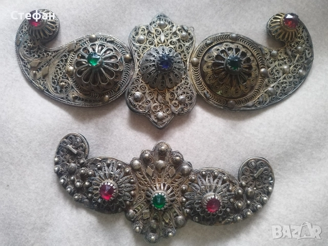 Сребърна възрожденска пафта., снимка 6 - Антикварни и старинни предмети - 48977623