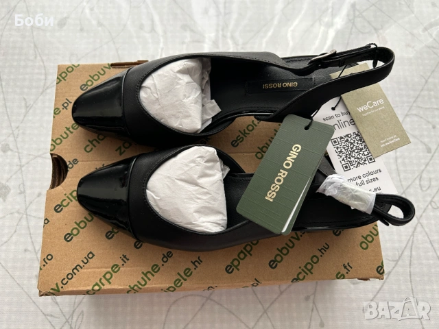 GINO ROSSI Дамски обувки 4893-01, Естествена кожа, Черни