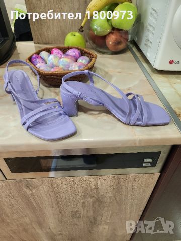  Дамски сандали в бледо лилав цвят, снимка 4 - Сандали - 45560932