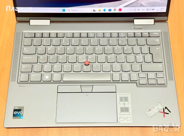 CORE I7-1355U/16 DDR5/512GB/Lenovo X1 YOGA 2 in 1/FHD Touch/Гаранция, снимка 7 - Лаптопи за работа - 53291888