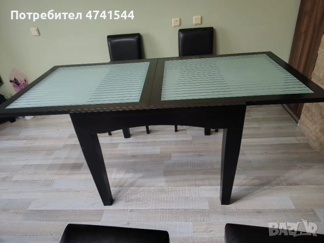 Трапезна маса с четири стола , снимка 2 - Маси - 53521397