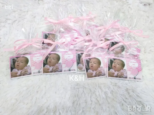 Магнити подаръчета за гости за погача на бебе, снимка 1