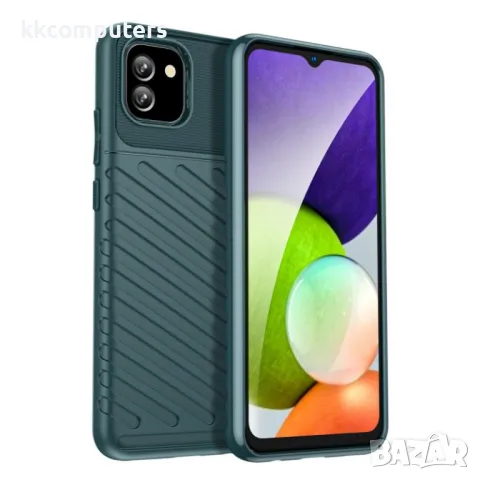 Samsung Galaxy A03 Удароустойчив Twill Texture Калъф и Протектор, снимка 2 - Калъфи, кейсове - 48611369