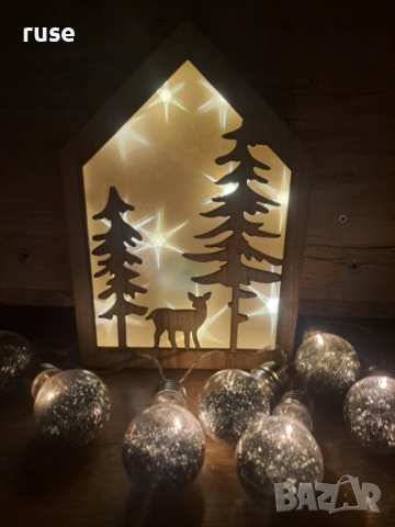 НОВА! Коледна декоративна къщичка с LED светлини, снимка 3 - Декорация за дома - 52405191