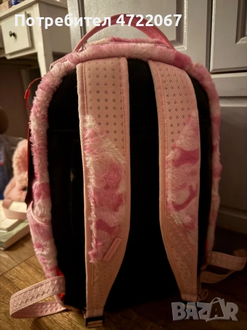 раница Sprayground pink fur, снимка 3 - Чанти - 53261464