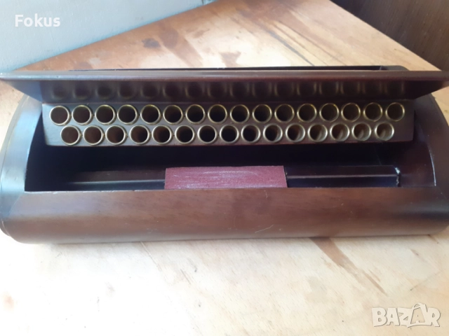 Уникална стара аристократична кутия цигари табакера махагон, снимка 5 - Антикварни и старинни предмети - 51825204