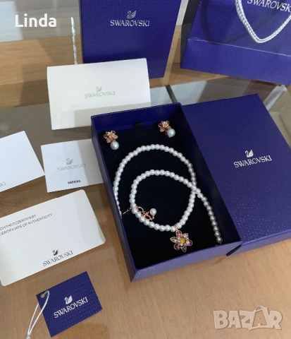 Колие и обеци Swarovski, снимка 9 - Бижутерийни комплекти - 51669560