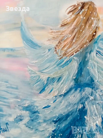 Картина "Небесен танц над вълните", снимка 4 - Картини - 51102227