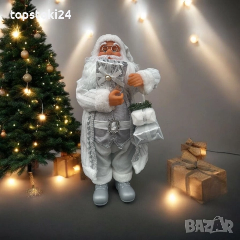 Дядо Коледа в сребристо – празнична фигура, която носи магия и уют у дома (50 / 70 см), снимка 7 - Други стоки за дома - 52681165