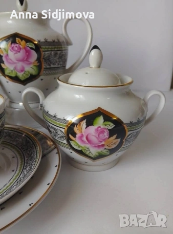 Руски порцелан ЛФЗ сервиз за чай , снимка 3 - Сервизи - 53207893