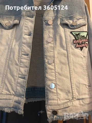 Оригинално дънково яке KARL LAGERFELD размер XS, снимка 6 - Якета - 53068923