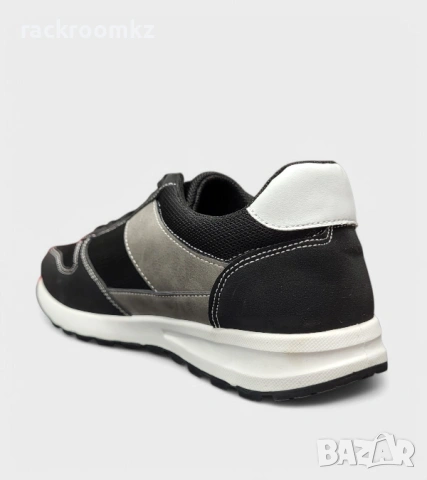 ПРОМОЦИЯ! Мъжки спортни маратонки Speed в черно и сиво – 933 black, снимка 3 - Маратонки - 53709514