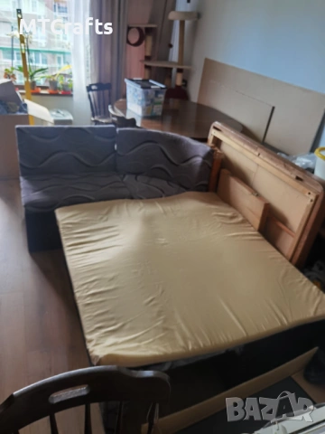 Кухненски ъглов диван с функция сън и ракла, снимка 3 - Дивани и мека мебел - 53583567