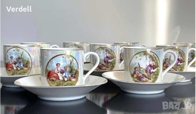 Порцеланови чаши за кафе от Union Porcelain - Klosterle, Чехословакия, снимка 1 - Сервизи - 44988649