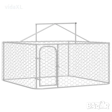 vidaXL Дворна клетка за кучета с покрив, 200x200x150 см (SKU:171498), снимка 4 - За кучета - 48201935