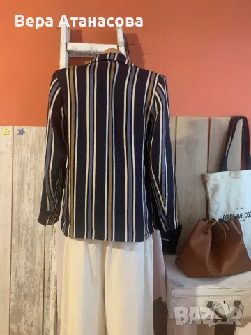 💄 Стилно сако на райета H&M👟, снимка 4 - Сака - 49742696