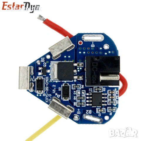 BMS контролер 3S за винтоверт с 3 клетки литиево йонни батерии с букса и клеми, снимка 4 - Винтоверти - 53955823