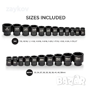 Neiko 02499A CR-V Drive (27 части), 3/4", снимка 5 - Гедорета - 53478244