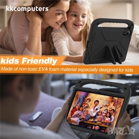 EVA Удароустойчив калъф за Xiaomi Redmi Pad 2 с Дръжка и Стойка, Включен протектор- Черен, Син, Черв, снимка 9 - Калъфи, кейсове - 52143694