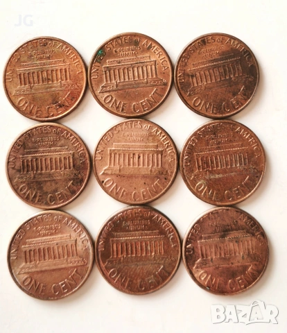 Американски монети 9 монети от САЩ 1 цент САЩ , снимка 5 - Нумизматика и бонистика - 53667767