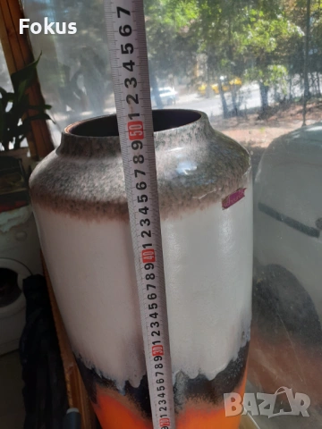 Страхотна голяма ваза немска керамика лава, снимка 7 - Антикварни и старинни предмети - 53370207