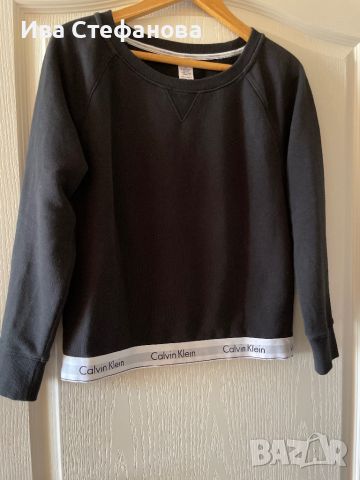 спортна черна еластична блуза Calvin Klein М размер , снимка 6 - Блузи с дълъг ръкав и пуловери - 45270177