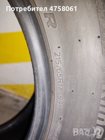 Летни Гуми 215/65/R17 Hankook 6700 km, снимка 5 - Гуми и джанти - 53747684