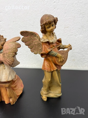 Двойка ангели / ангел музиканти. №7806, снимка 6 - Антикварни и старинни предмети - 53019239