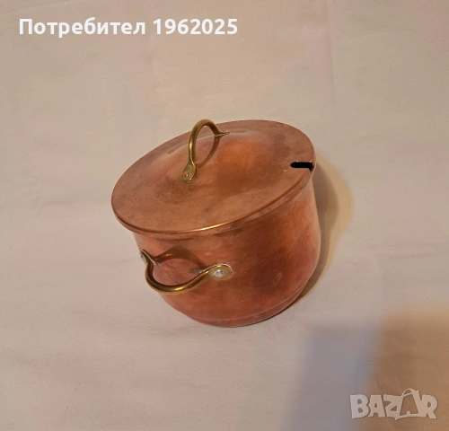 Месингови Тенджера и кутия, снимка 3 - Колекции - 53926662