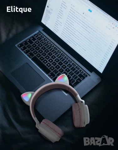 Безжични bluetooth слушалки  с котешки уши за деца BT-023C - EP9, снимка 5 - Друга електроника - 52819330