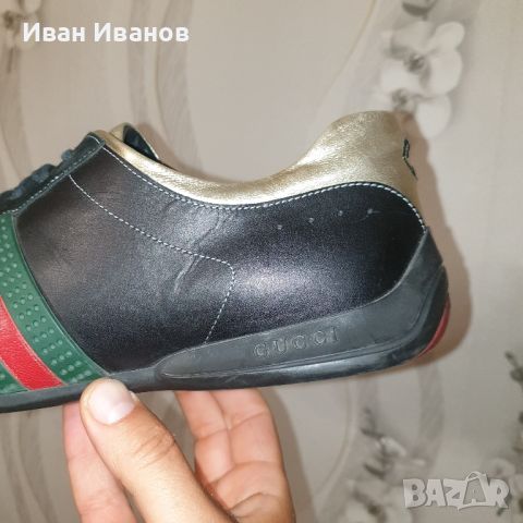 Мъжки обувки / маратонки GUCCI Classic Red & Green Stripes Leather , снимка 9 - Спортно елегантни обувки - 46146721